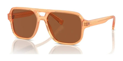 Dolce&Gabbana DX4003 Sunglasses Transparent Orange / Dark Brown