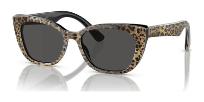 Dolce&Gabbana DX4427 Sunglasses Leo Brown / Black / Dark Grey