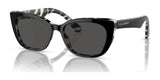 Dolce&Gabbana DX4427 Sunglasses Black On Zebra / Dark Grey
