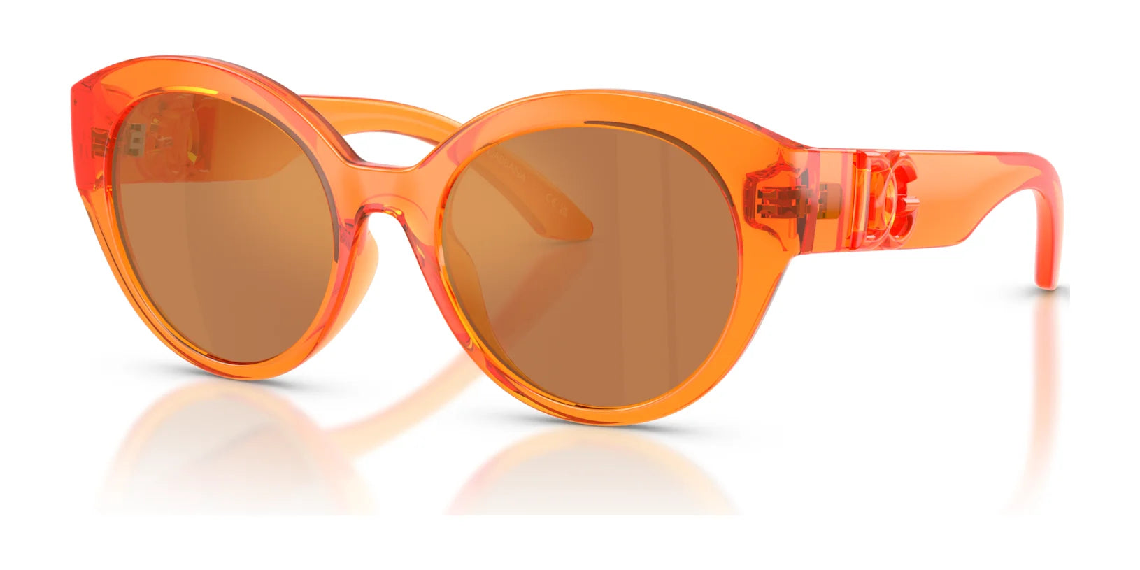 Dolce&Gabbana DX6010 Sunglasses Transparent Orange / Orange Gold Mirror