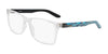 Dragon DR2032 Eyeglasses / Clear Crystal/Blue Resin / Size 51