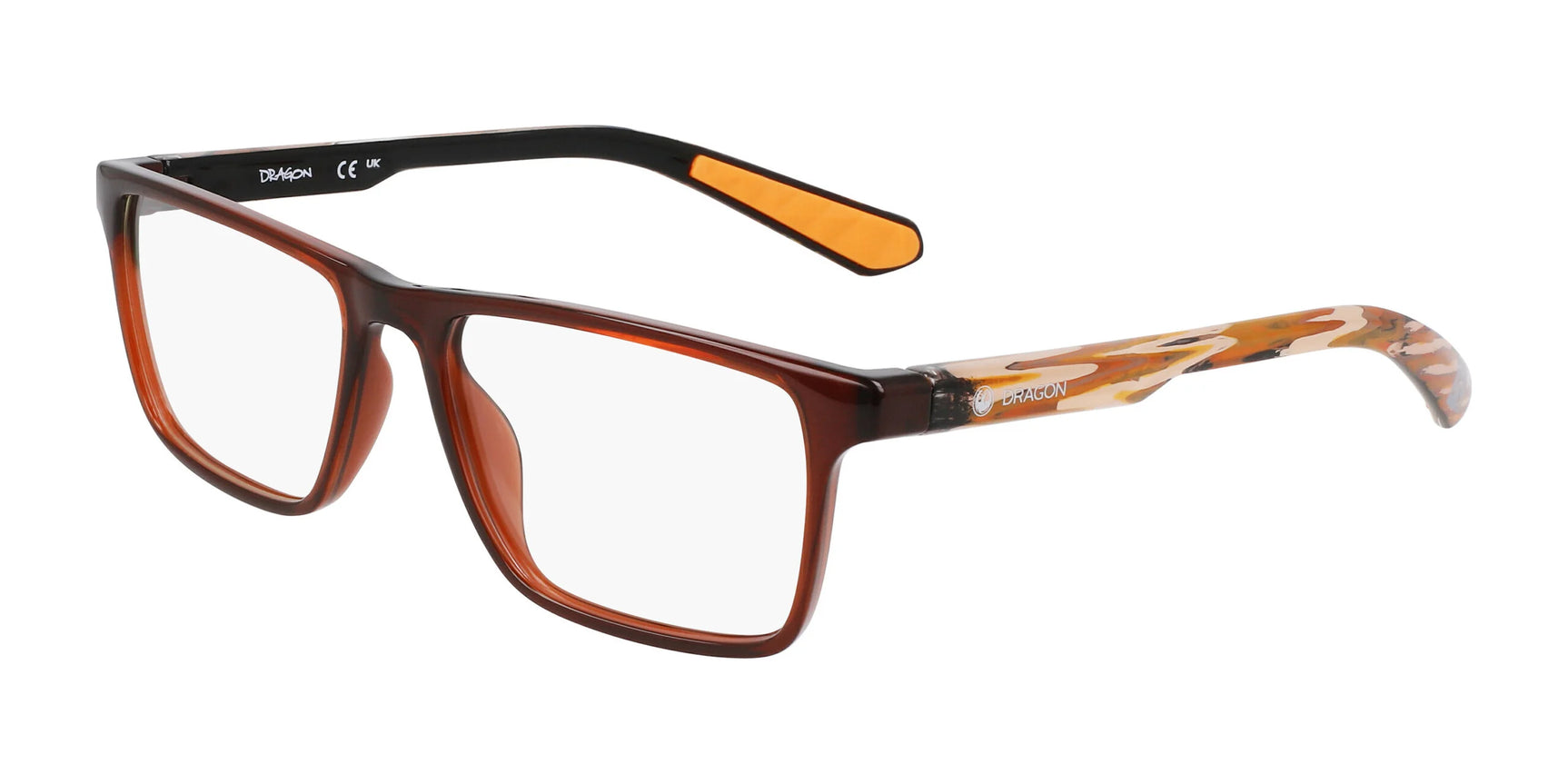 Dragon DR2053ATH Eyeglasses Brown Crystal / Apricot Resin