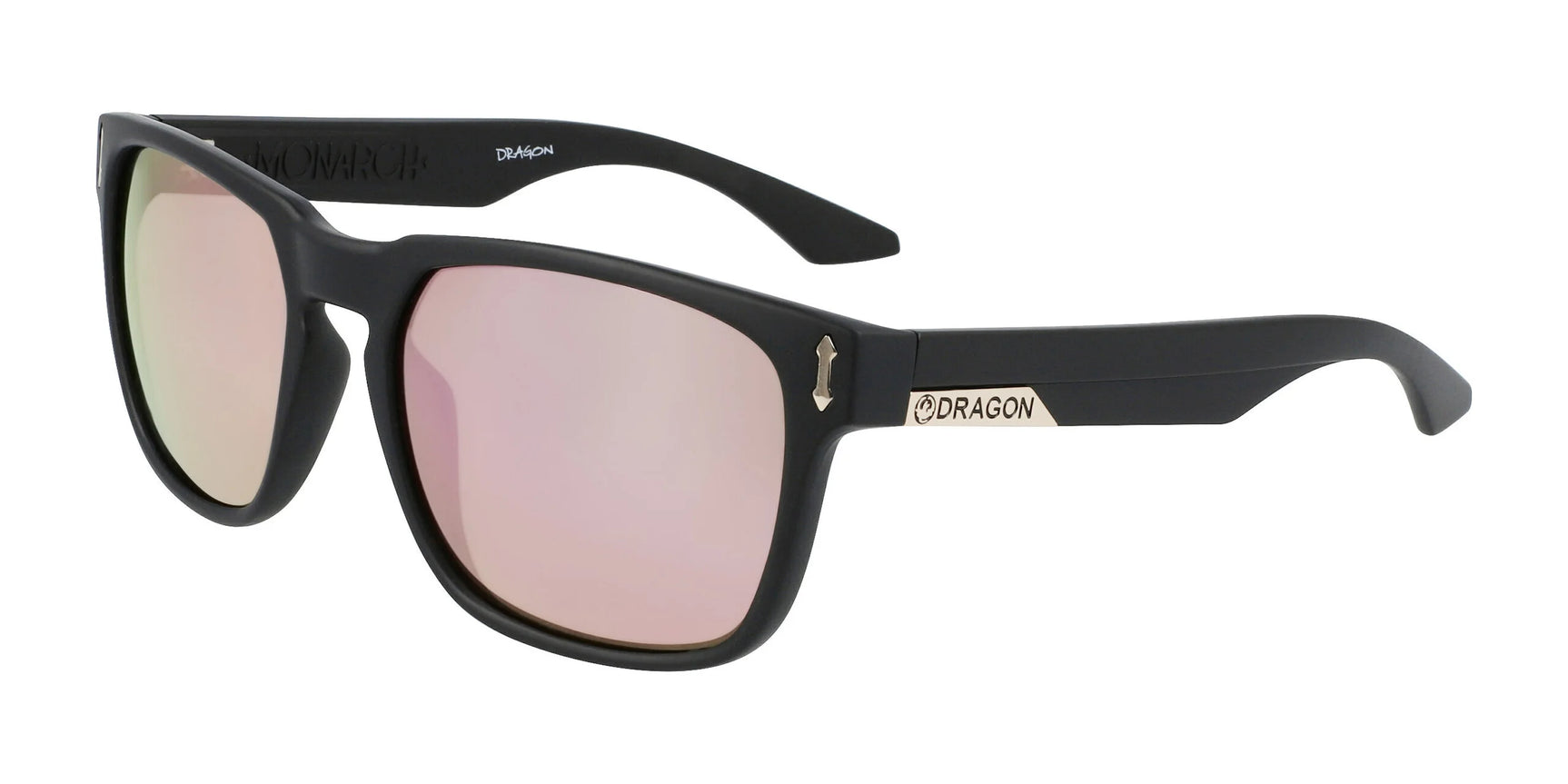 Dragon MONARCH Sunglasses Matte Black / Lumalens Rose Gold