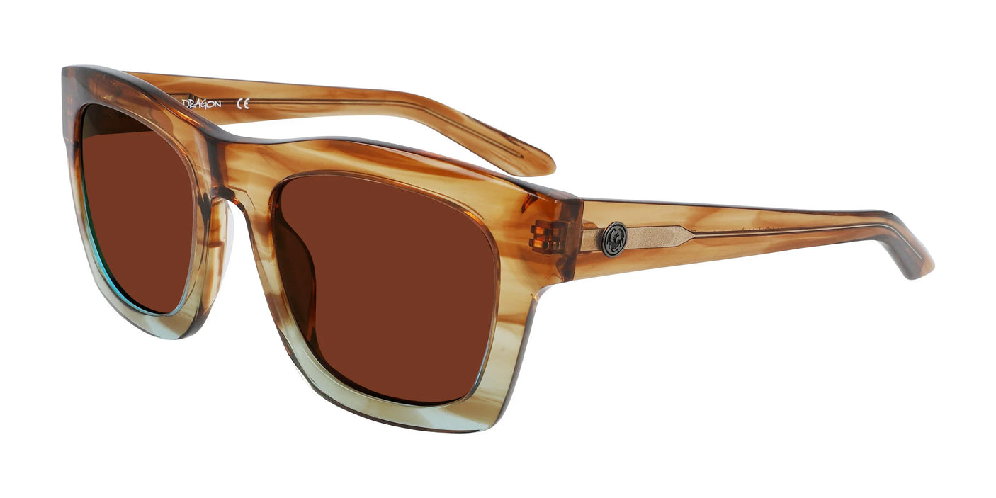 Dragon WAVERLY Sunglasses Brown Teal Gradient / Lumalens Rose Co