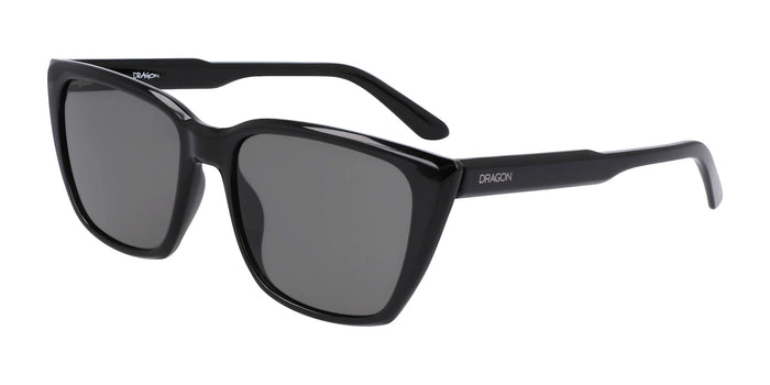 Dragon LUNA Sunglasses | Size 55 / Shiny Black / Lumalens Smoke