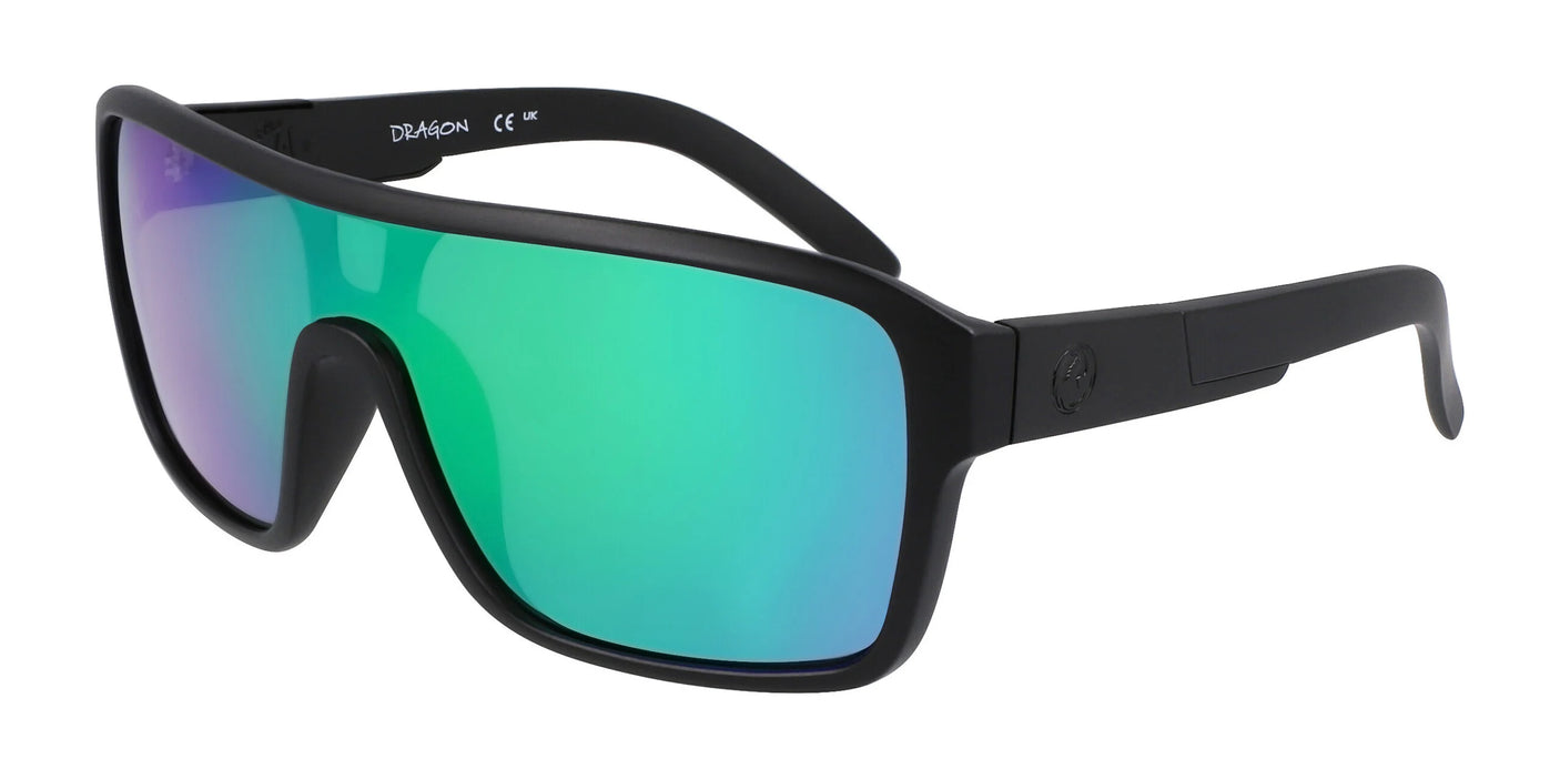 Dragon THE REMIX Sunglasses Matte Black Lumalens Green Ion Polar