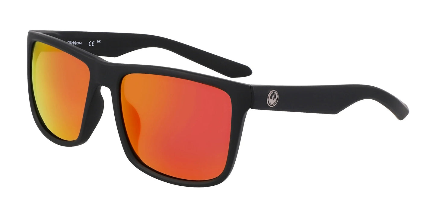 Dragon MERIDIEN Sunglasses Matte Black Lumalens Red Ion Polar