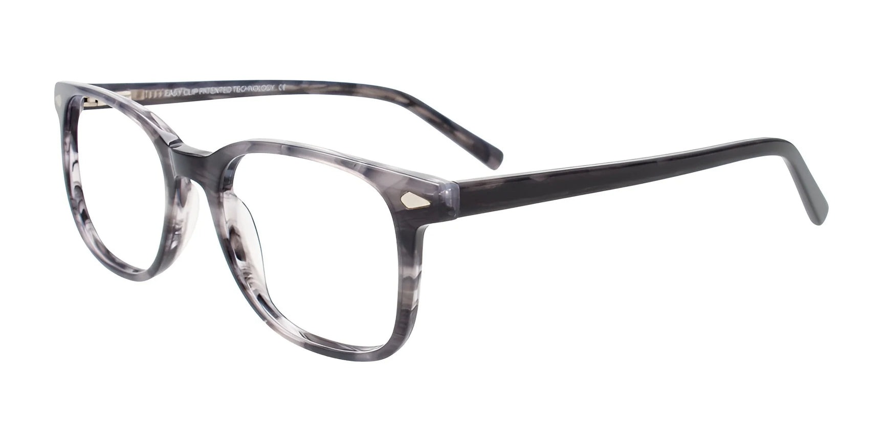 Easy3Clip EC653 Eyeglasses with Clip-on Sunglasses Marbled Grey