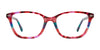 Easy3Clip EC697 Eyeglasses with Clip-on Sunglasses | Size 51 / Red & Black & Teal