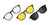 Easy3Clip EC701 Eyeglasses with Clip-on Sunglasses | Size 48 / 3 Clips (Color №090)