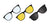 Easy3Clip EC702 Eyeglasses with Clip-on Sunglasses | Size 49 / 3 Clips (Color №070)