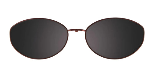 EasyClip EC179 Eyeglasses with Clip-on Sunglasses / Size 52 / Satin Ruby Red