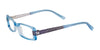 EasyClip EC185 Eyeglasses with Clip-on Sunglasses | Size 48 / Clear Blue