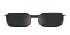 EasyClip EC185 Eyeglasses with Clip-on Sunglasses | Size 48 / Clear Blue