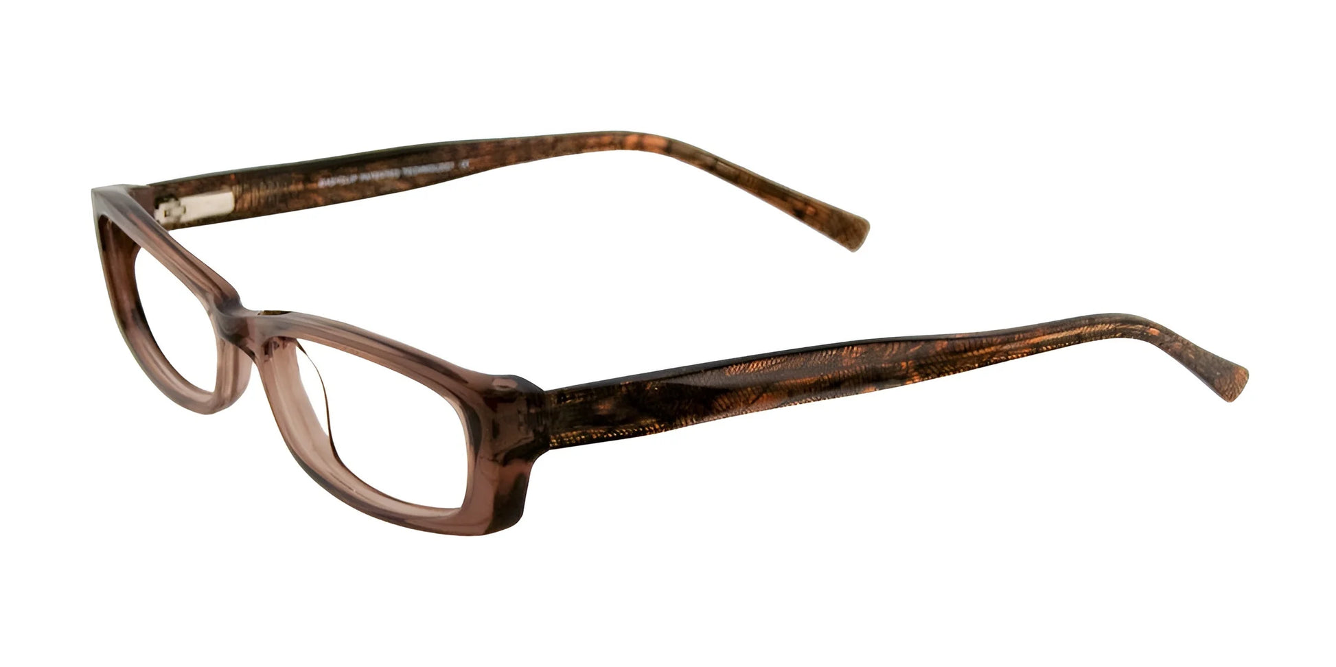 EasyClip EC195 Eyeglasses Clear Brown