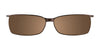 EasyClip EC195 Eyeglasses with Clip-on Sunglasses | Size 49 / Clear Brown