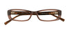 EasyClip EC195 Eyeglasses with Clip-on Sunglasses | Size 49 / Clear Brown