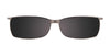 EasyClip EC195 Eyeglasses with Clip-on Sunglasses | Size 49 / Clear Brown