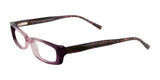 EasyClip EC195 Eyeglasses with Clip-on Sunglasses Clear Plum