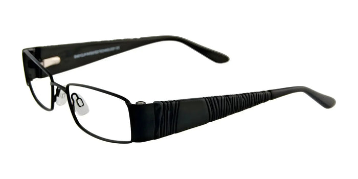 EasyClip EC215 Eyeglasses with Clip-on Sunglasses | Size 49 / Satin Black