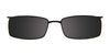 EasyClip EC215 Eyeglasses with Clip-on Sunglasses | Size 49 / Satin Black