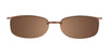 EasyClip EC218 Eyeglasses with Clip-on Sunglasses | Size 53 / Satin Brown