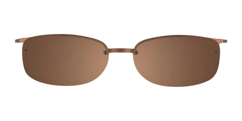 EasyClip EC218 Eyeglasses with Clip-on Sunglasses / Size 53 / Satin Brown
