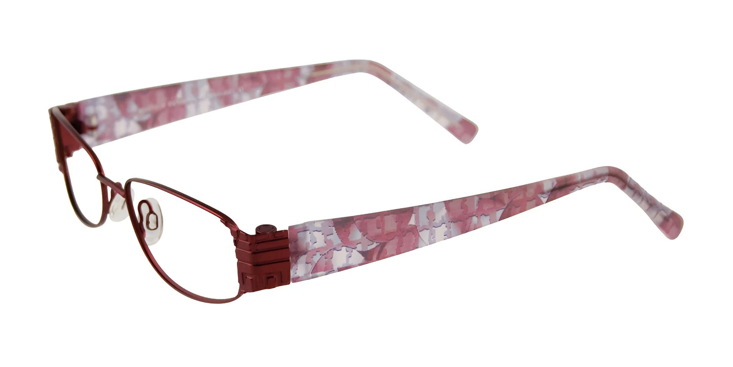 EasyClip EC218 Eyeglasses with Clip-on Sunglasses Satin Red