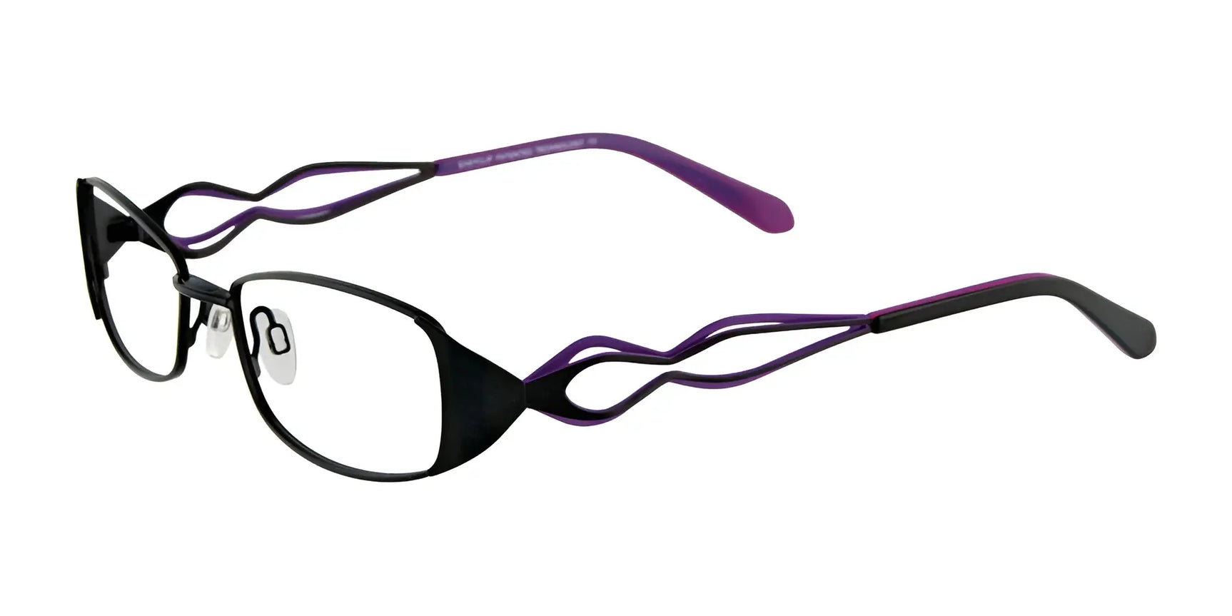 EasyClip EC225 Eyeglasses with Clip-on Sunglasses Satin Black