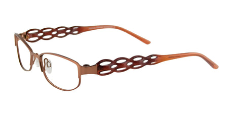 EasyClip EC227 Eyeglasses with Clip-on Sunglasses Satin Brown