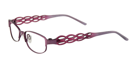 EasyClip EC227 Eyeglasses with Clip-on Sunglasses Satin Plum