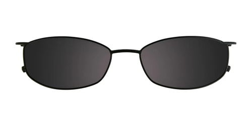 EasyClip EC227 Eyeglasses with Clip-on Sunglasses / Size 52 / Satin Black