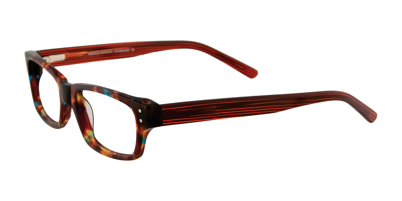 EasyClip EC235 Eyeglasses with Clip-on Sunglasses Tortoise Red