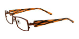 EasyClip EC236 Eyeglasses with Clip-on Sunglasses Satin Brown