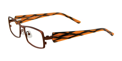 EasyClip EC236 Eyeglasses with Clip-on Sunglasses Satin Brown