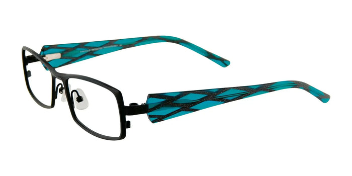 EasyClip EC236 Eyeglasses with Clip-on Sunglasses | Size 51 / Satin Black