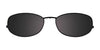EasyClip EC244 Eyeglasses with Clip-on Sunglasses | Size 51 / Satin Black & Gold