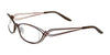 EasyClip EC246 Eyeglasses with Clip-on Sunglasses | Size 52 / Satin Chocolate & Pink