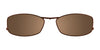 EasyClip EC246 Eyeglasses with Clip-on Sunglasses | Size 52 / Matt Dark Red & Gold