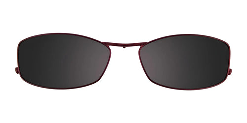 EasyClip EC246 Eyeglasses with Clip-on Sunglasses / Size 52 / Matt Dark Red & Gold