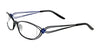 EasyClip EC246 Eyeglasses with Clip-on Sunglasses | Size 52 / Satin Black & Blue