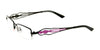 EasyClip EC252 Eyeglasses with Clip-on Sunglasses | Size 50 / Satin Black & Pink