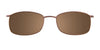 EasyClip EC253 Eyeglasses with Clip-on Sunglasses | Size 47 / Satin Brown