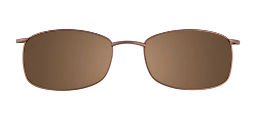 EasyClip EC253 Eyeglasses with Clip-on Sunglasses / Size 47 / Satin Brown