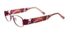 EasyClip EC253 Eyeglasses with Clip-on Sunglasses | Size 47 / Satin Red