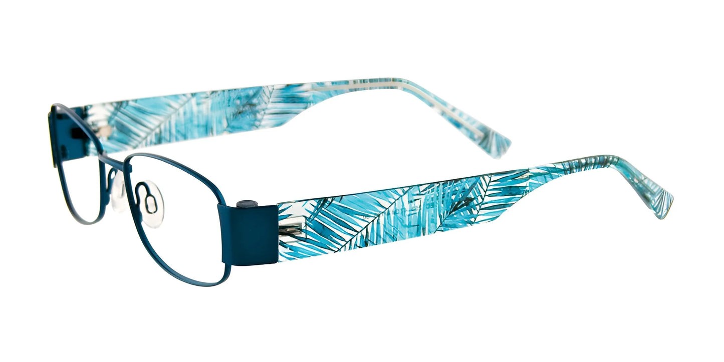 EasyClip EC253 Eyeglasses with Clip-on Sunglasses Satin Turquoise