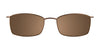 EasyClip EC254 Eyeglasses with Clip-on Sunglasses | Size 48 / Satin Brown