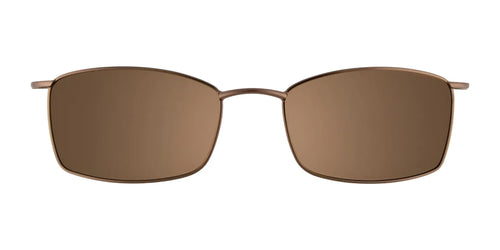 EasyClip EC254 Eyeglasses with Clip-on Sunglasses / Size 48 / Satin Brown