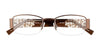 EasyClip EC254 Eyeglasses with Clip-on Sunglasses | Size 48 / Satin Brown