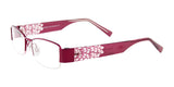 EasyClip EC254 Eyeglasses with Clip-on Sunglasses Satin Cranberry